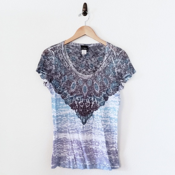Daytrip Peacock Graphic Short Sleeve Tee - Picture 1 of 4